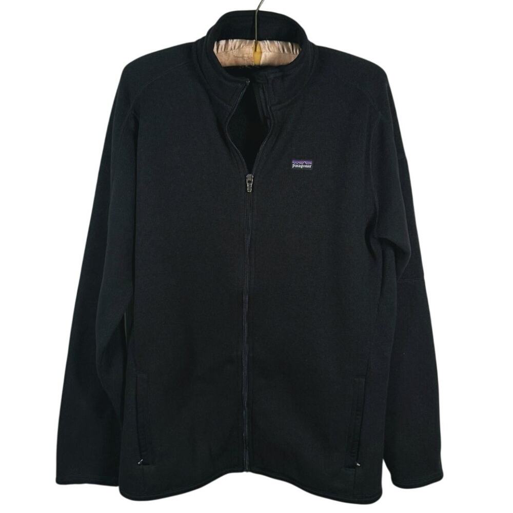 Patagonia Mens Better Sweater Full Zip Fleece Jacket Size M Black Outdoor Hiking